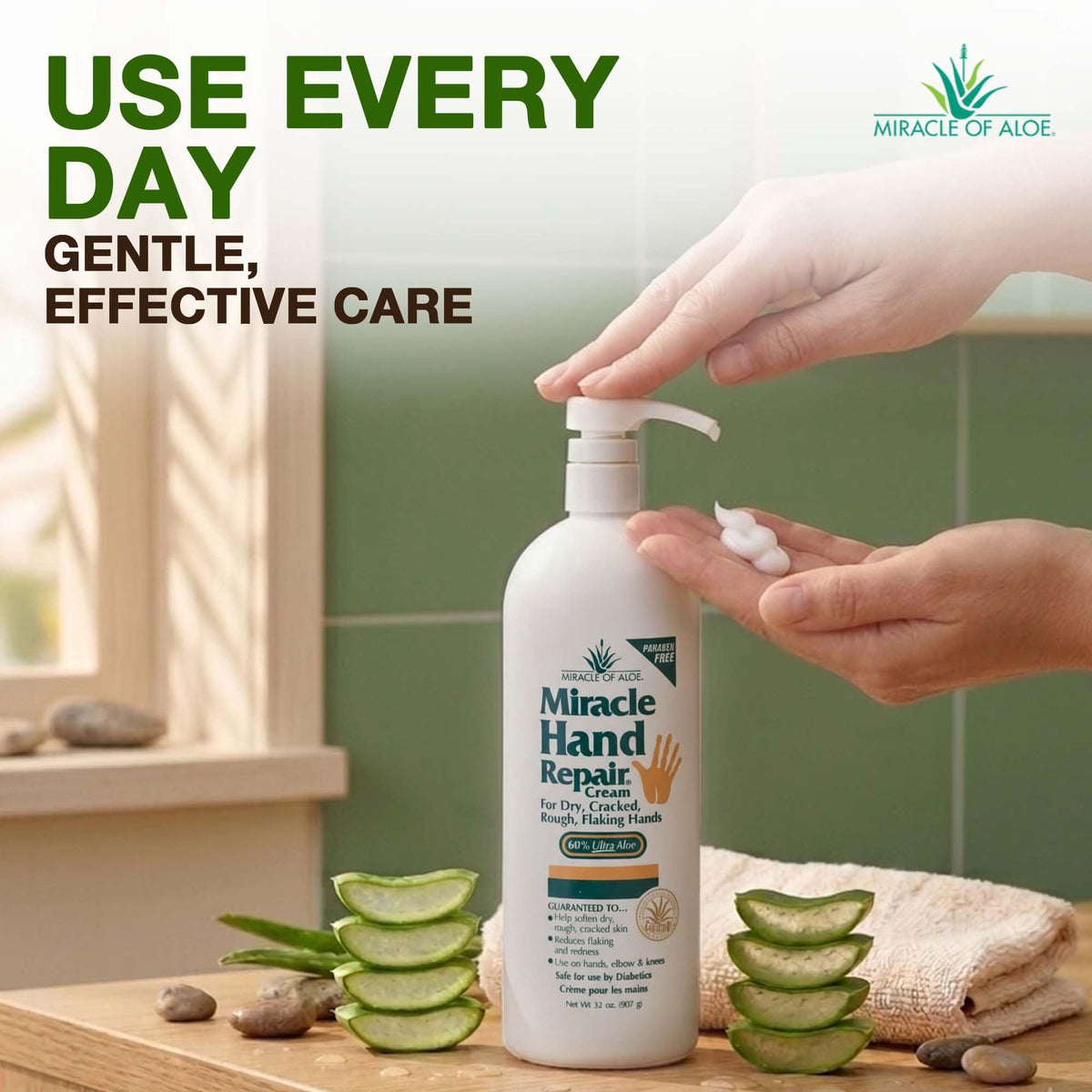 Miracle Hand Repair Cream with 60% Aloe Vera