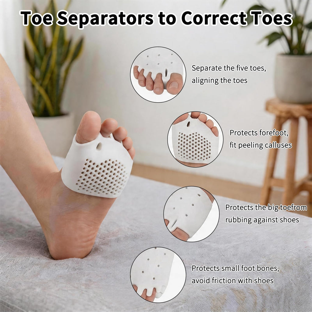 Silicone Toe Separators – Soft Breathable Toe Straighteners for Daily Wear