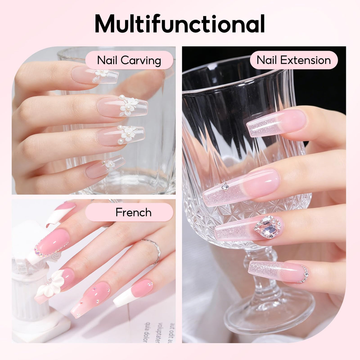 Acrylic Nail Kit with Drill and UV Light