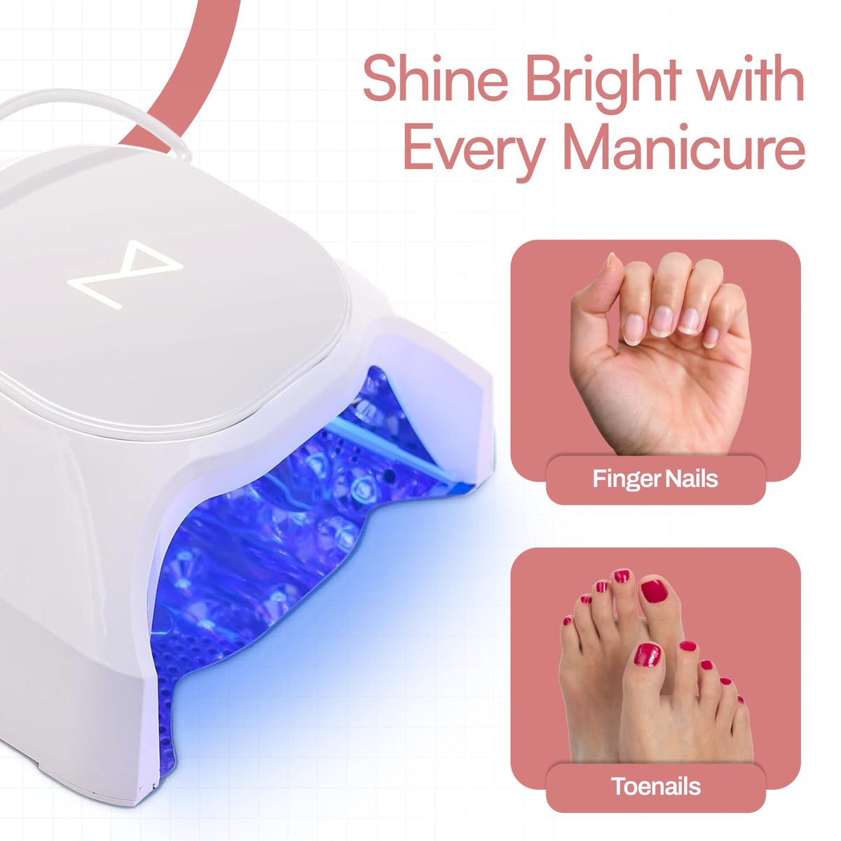 GlowPro Professional 86W Cordless UV LED Nail Curing Lamp