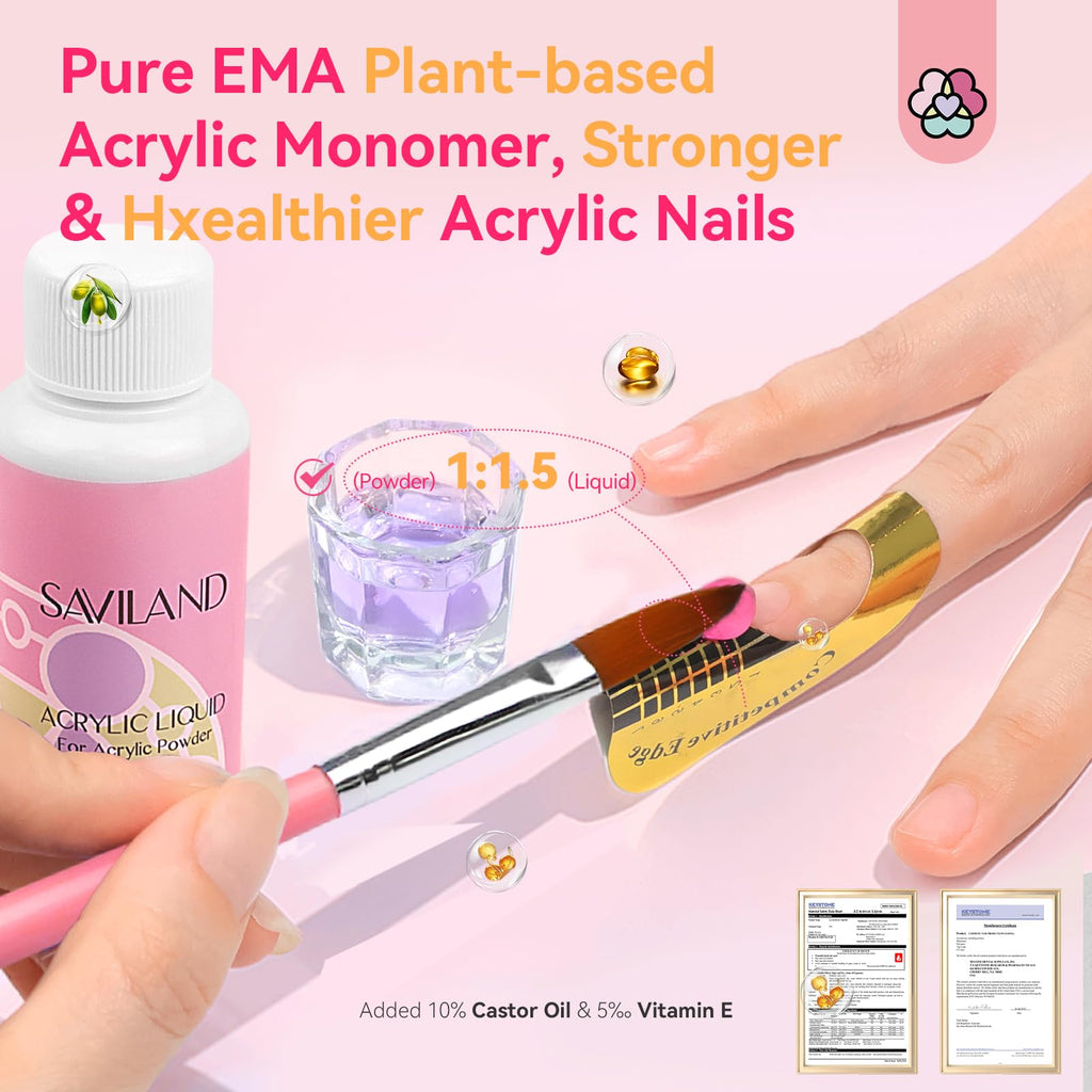 SAVILAND Acrylic Nail Kit for Beginners and Nail Art