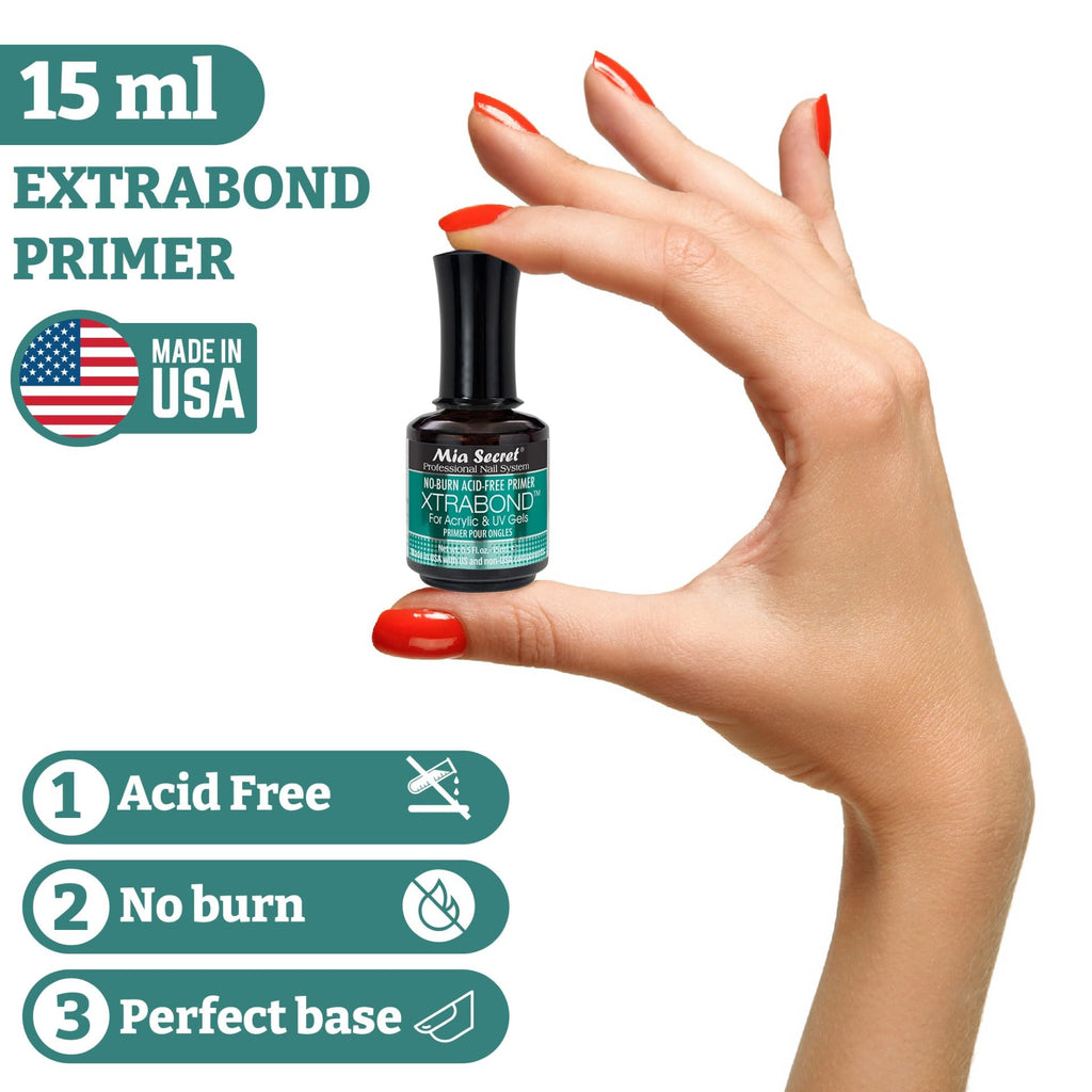 Mia Secret XTRABOND 3-Piece No-Burn Acid-Free Nail Primer Set