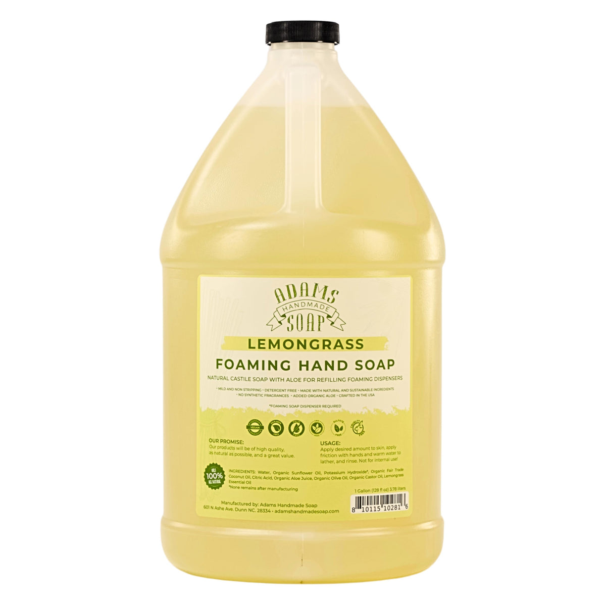 Adams Handmade Soap Liquid Foaming Castile Soap