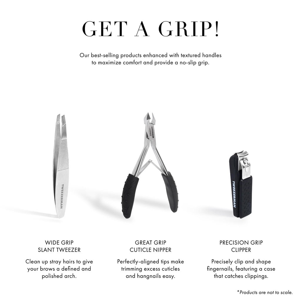 Tweezerman Great Grip Cuticle Nipper Black Stainless Steel