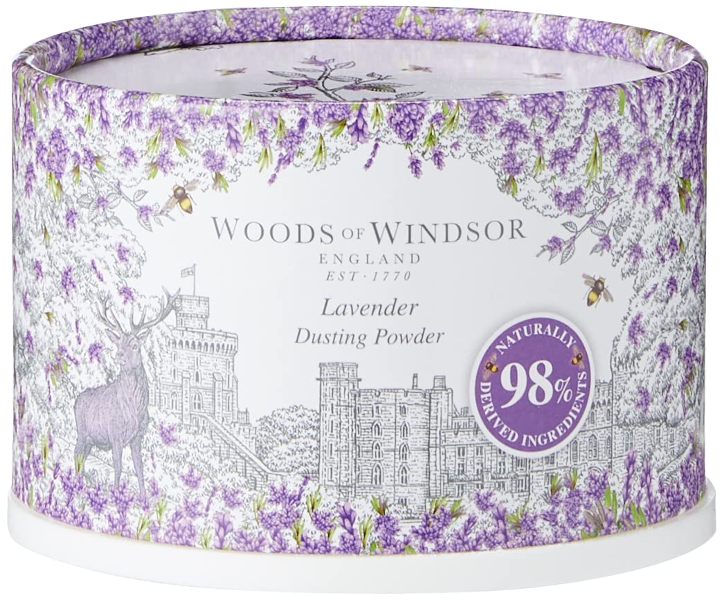Woods of Windsor Lavender Body Dusting Powder with Puff, 3.5 oz