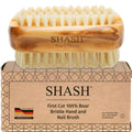 SHASH Made in Germany First-Cut Boar Bristle Nail Brush with Olive Wood Handle