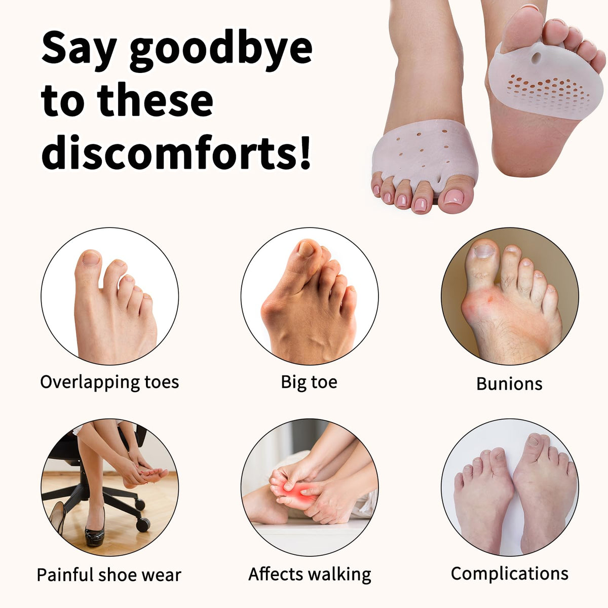 Silicone Toe Separators – Soft Breathable Toe Straighteners for Daily Wear