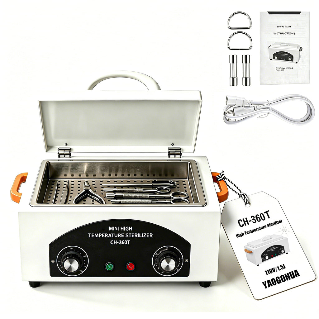 High Temperature Nail Tool Sterilizer Autoclave Machine, 110V 1.5L 300W