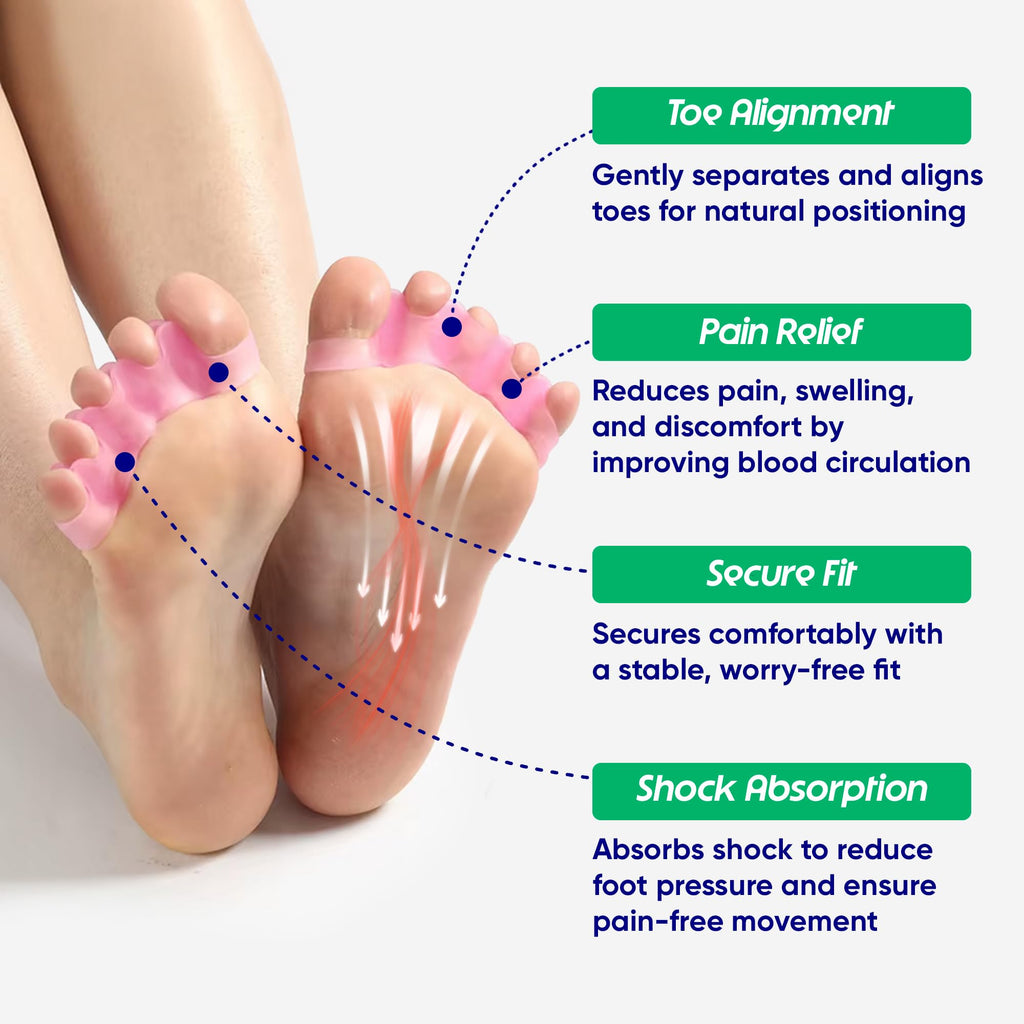 Silicone Gel Toe Separators for Women and Men