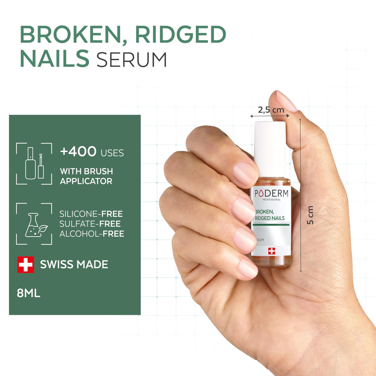PODERM 100% Natural Nail Repair Oil-Serum – Swiss Made