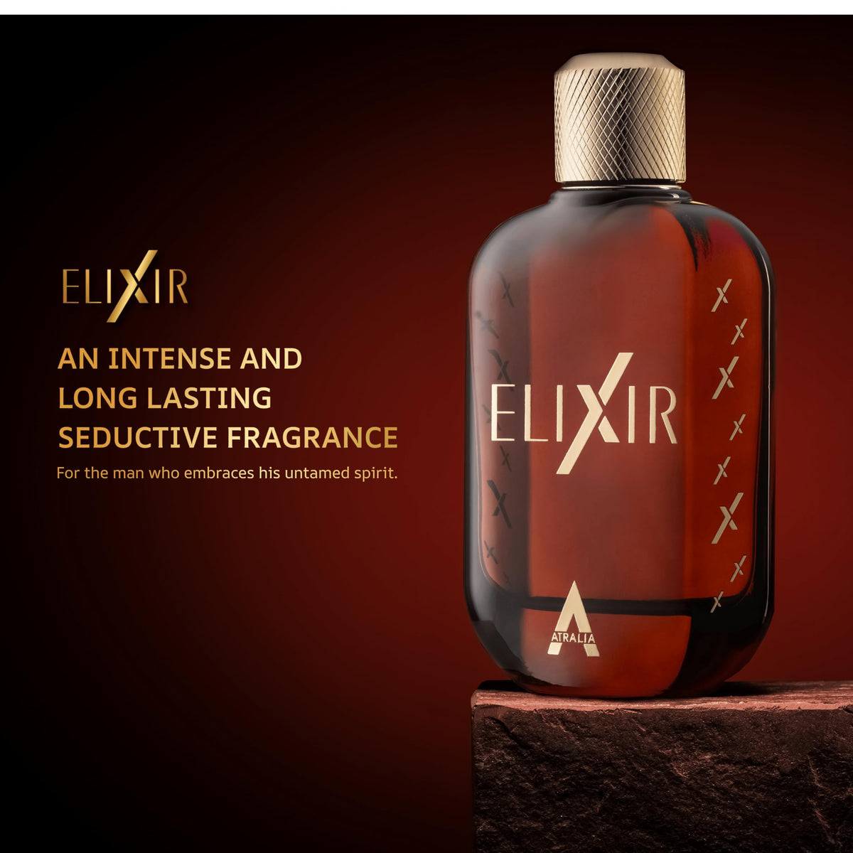 Atralia Elixir Eau de Parfum Fresh Amber Woody Fragrance for Men