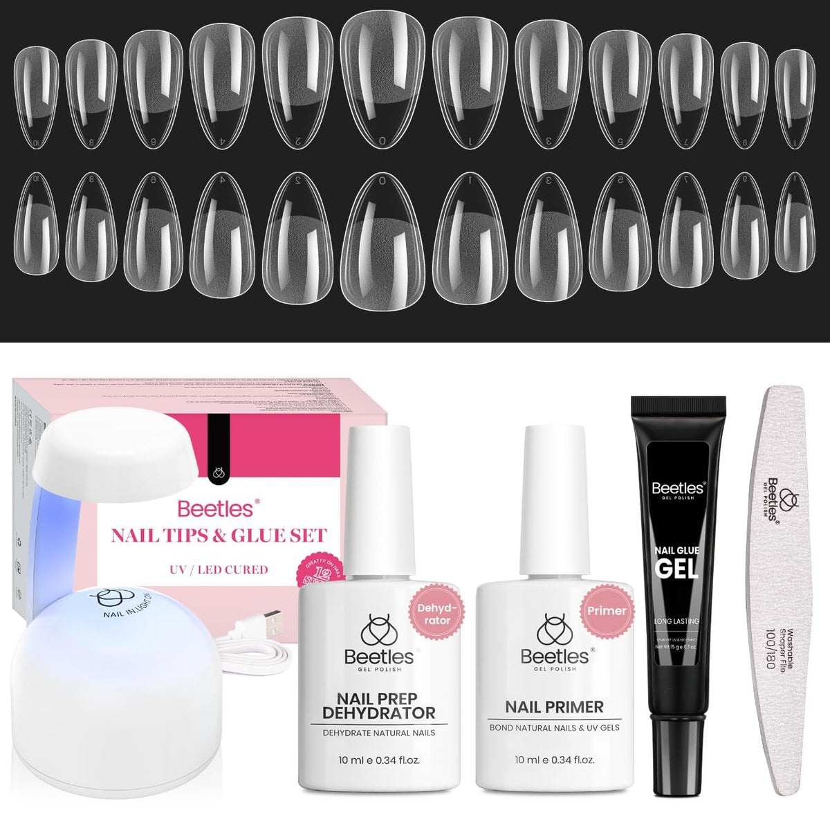 Beetles False Nail Tips for DIY Nail Extensions