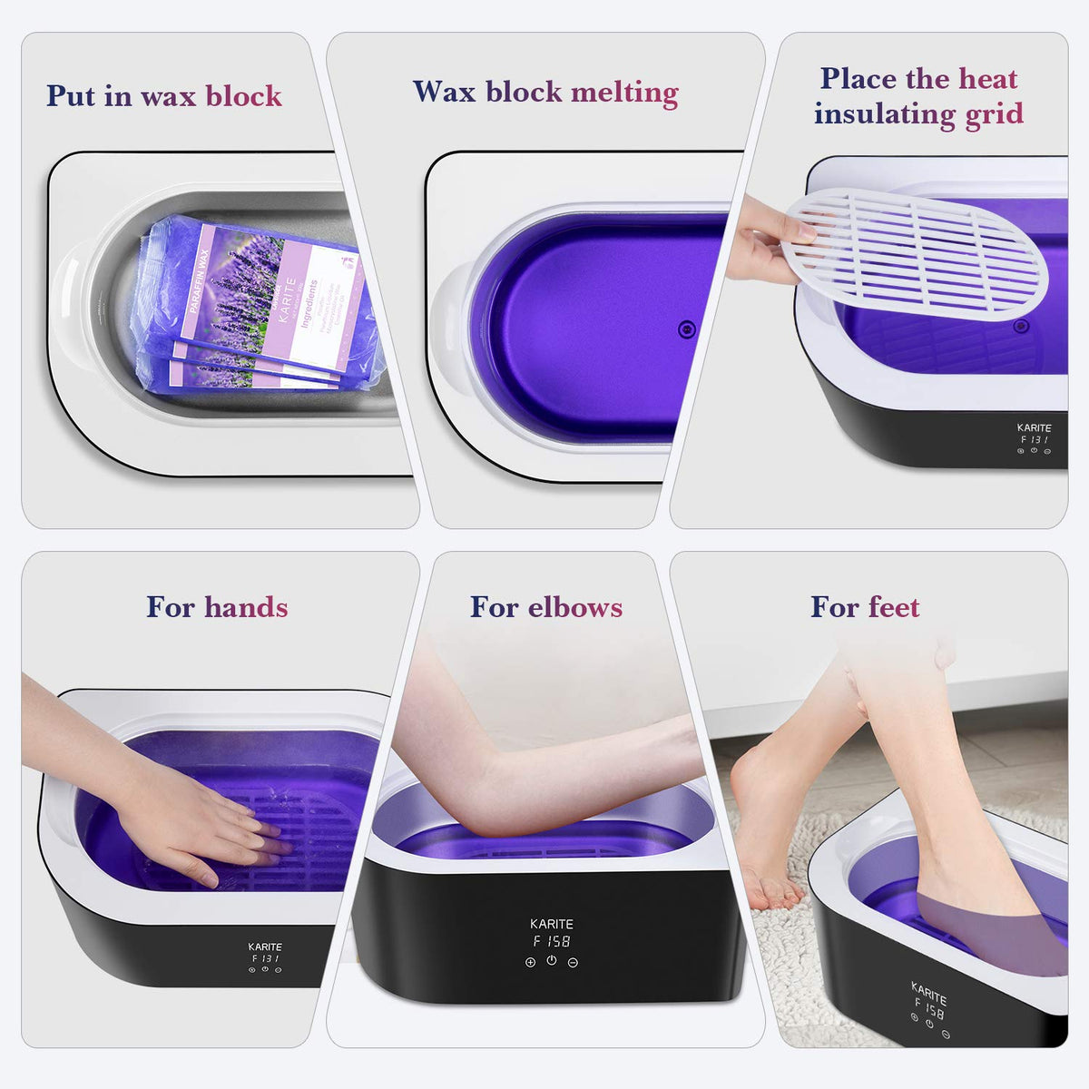 Karite 4000ml Paraffin Wax Warmer for Hands, Feet and Elbows