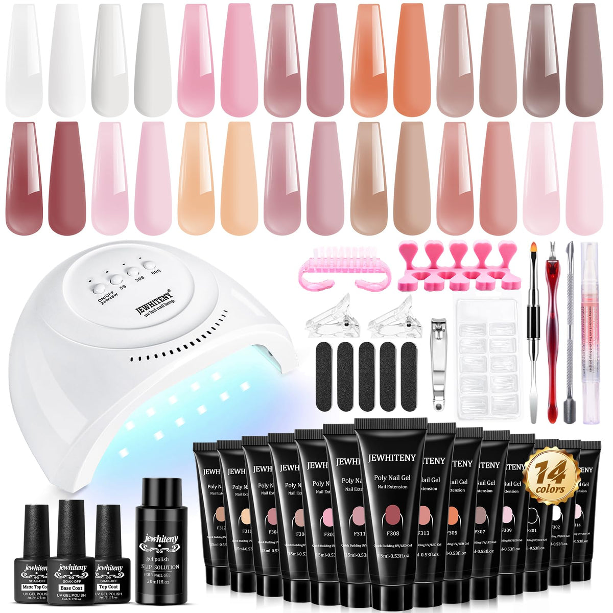 JEWHITENY Poly Gel Nail Extension Kit