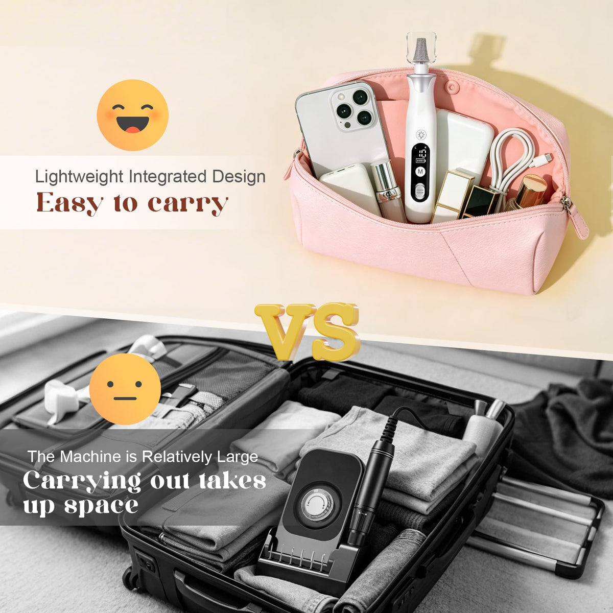 Cordless Electric Nail Drill Kit with LED Display and Nail Care Accessories