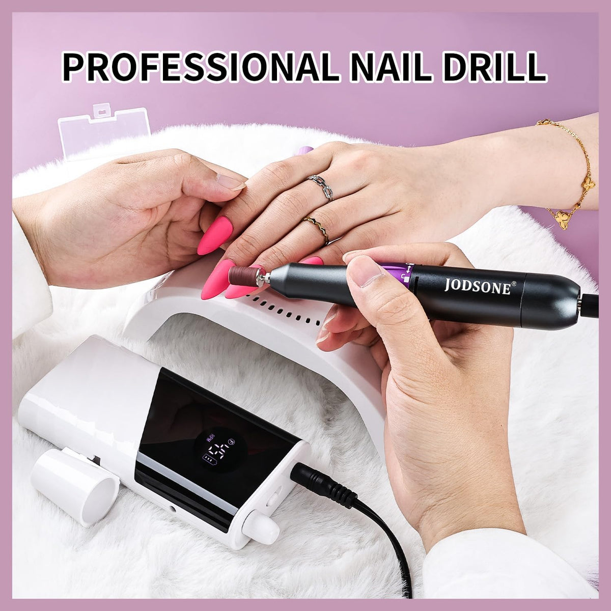 JODSONE Professional Rechargeable Nail Drill 45000 RPM