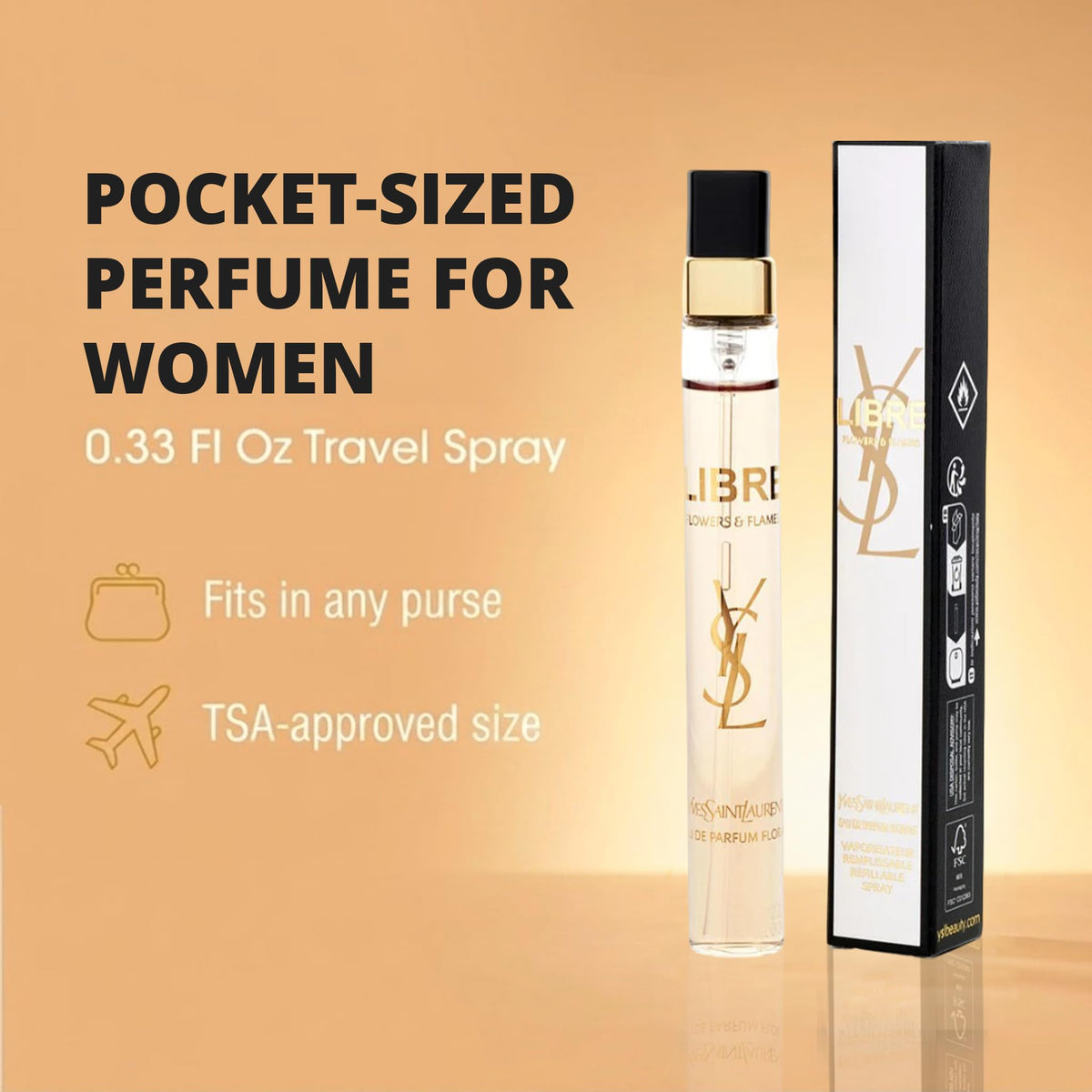 Yves Saint Laurent Libre Flowers & Flames Eau De Parfum Spray for Women, 10 ml