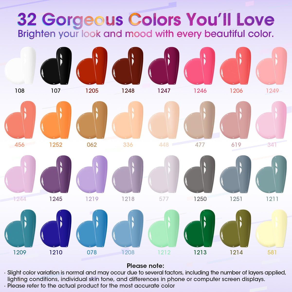 GELLEN Gel Nail Polish Set for DIY Manicures