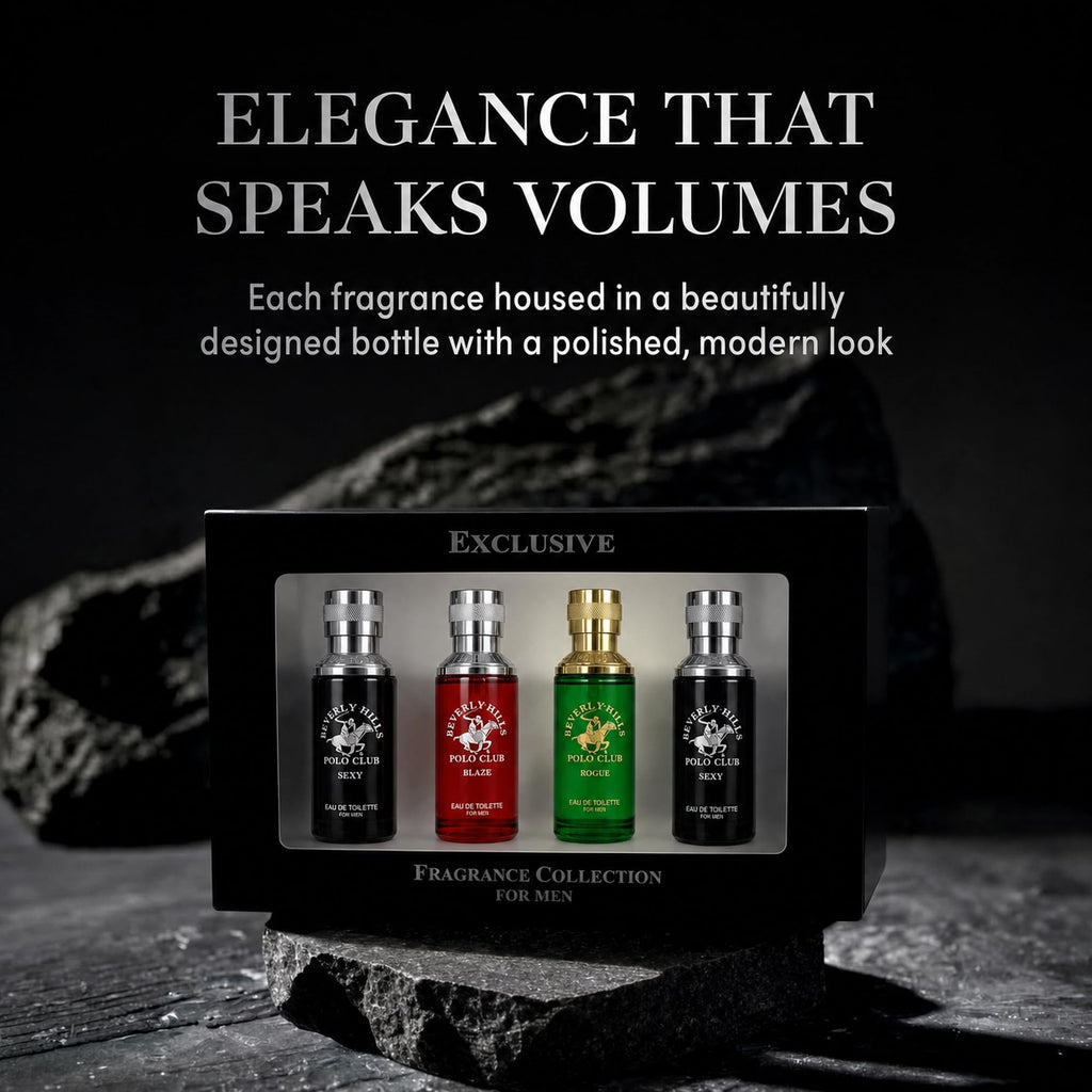 Beverly Hills Polo Club Men's Fragrance Collection, 4-Piece Eau de Toilette Set