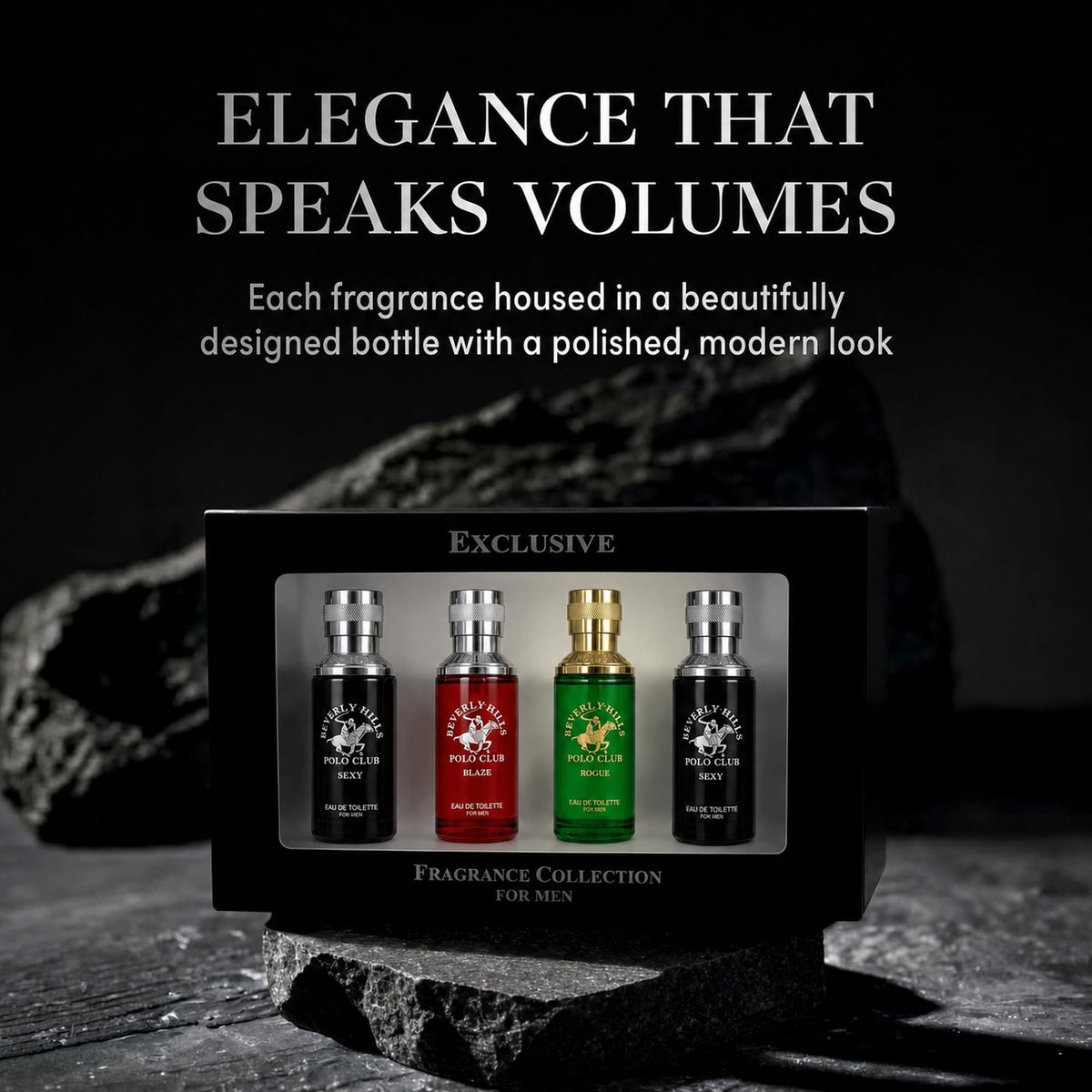 Beverly Hills Polo Club Men's Fragrance Collection, 4-Piece Eau de Toilette Set