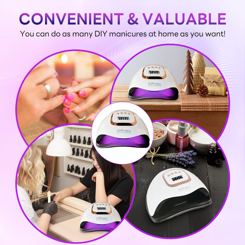 380W UV LED Nail Lamp with 81 Beads, 4 Timers & Sensor