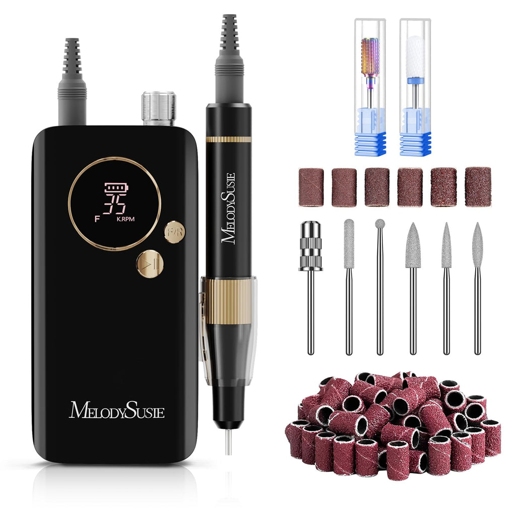 MelodySusie SM200F Rechargeable Clip-On Nail Drill, 35,000 RPM