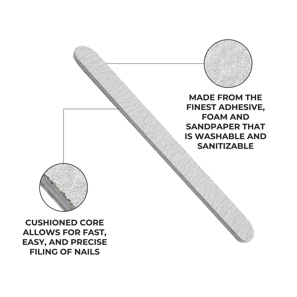 ForPro Professional Collection Zebra Foam Board Double-Sided Nail File