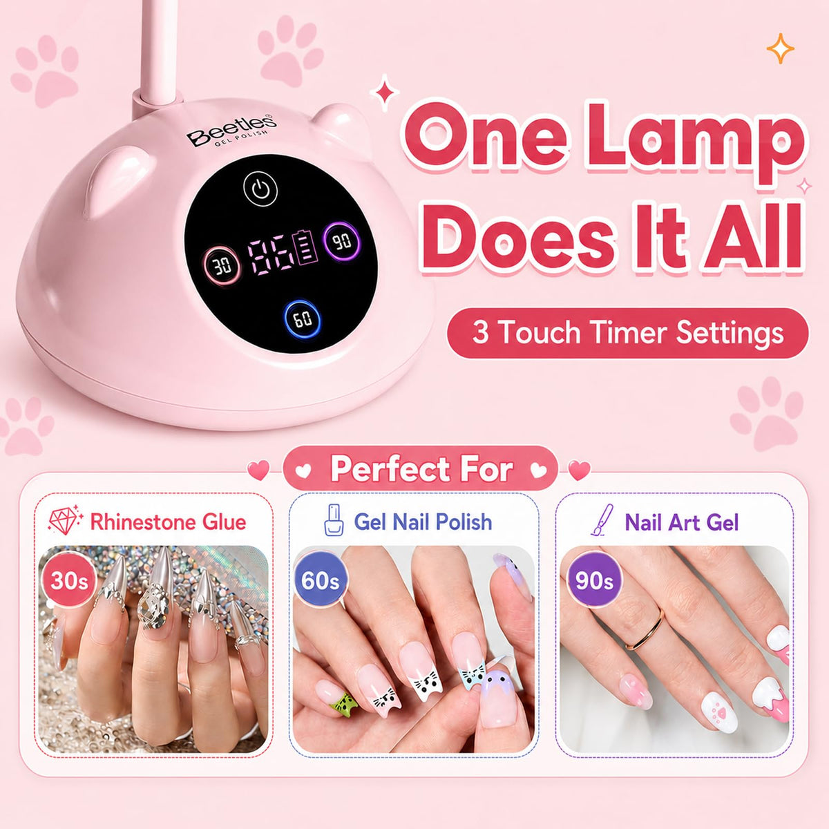 Meowgic Mini Cordless UV LED Nail Lamp