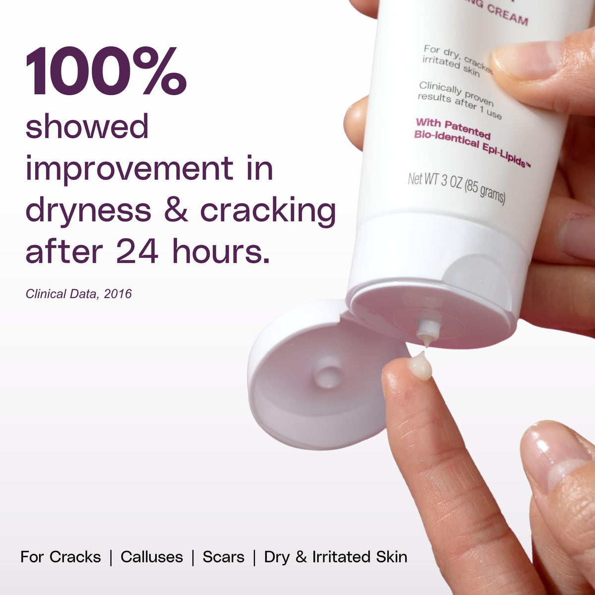 Rapid Crack Repair Cream, 25% Urea + Lactic Acid, 3 oz