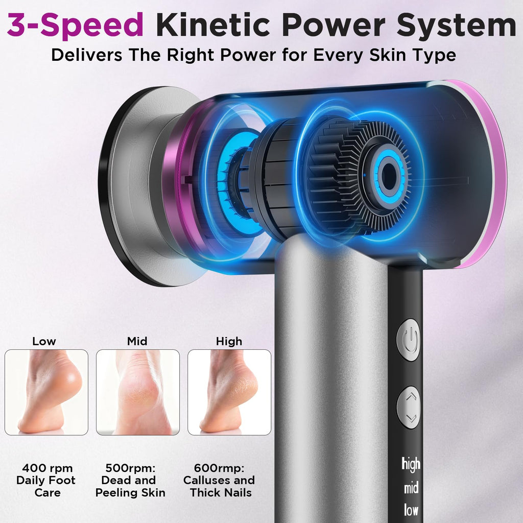 Electric Foot Callus Remover with Nano-Glass Heads