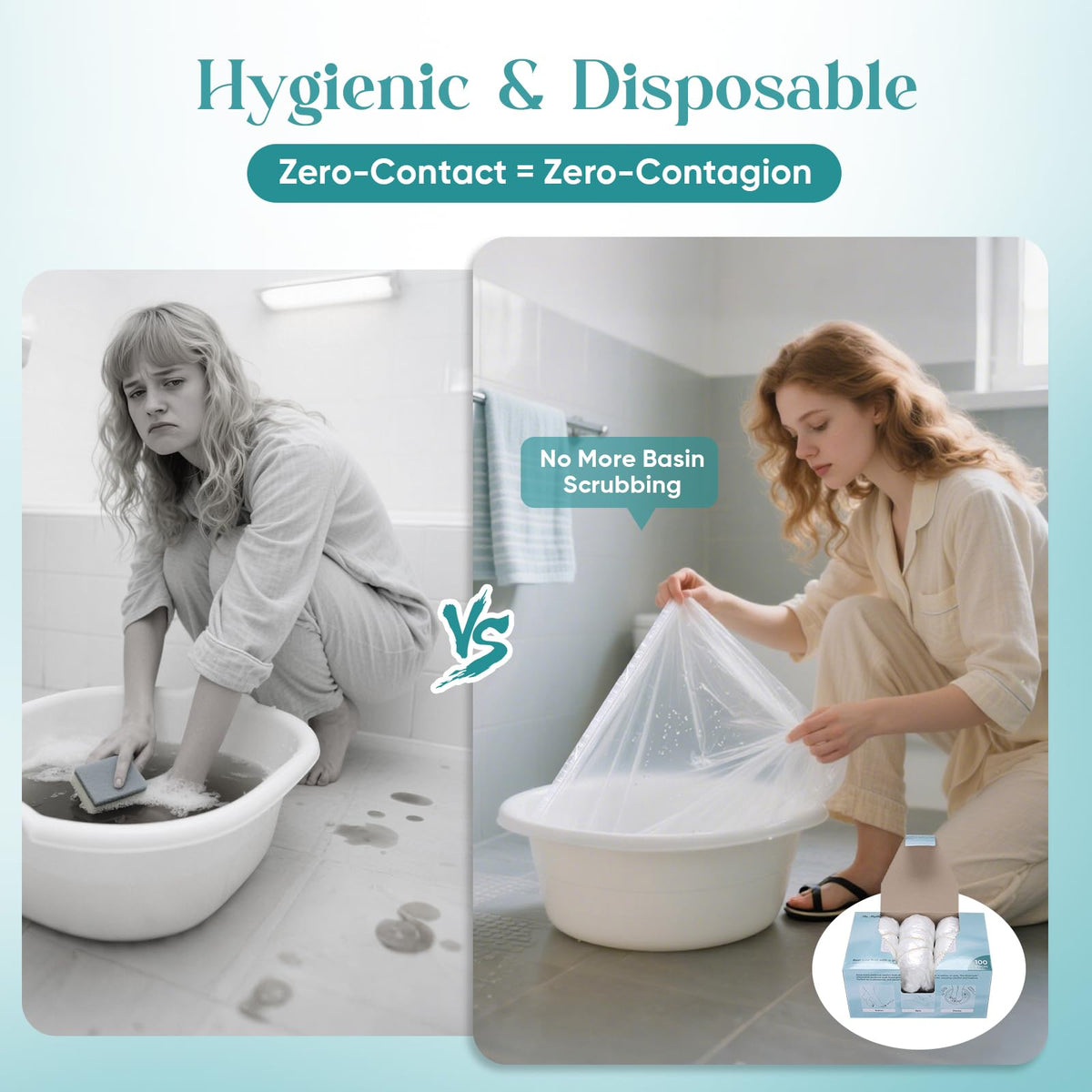 Charmyth Disposable Pedicure Bath Liners - Clear PE Spa Liners