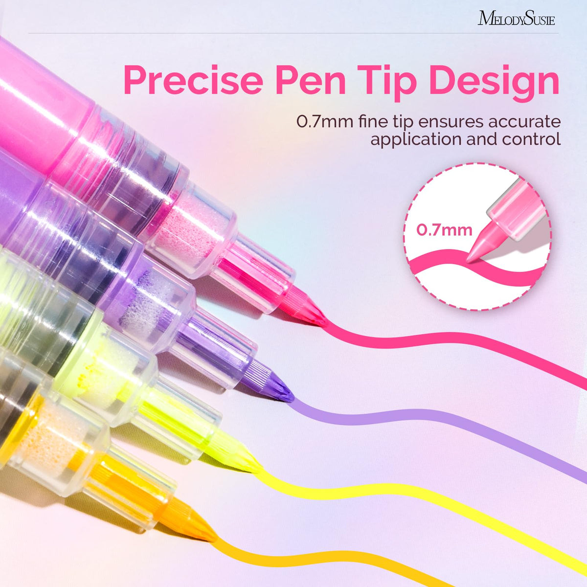 MelodySusie Nail Art Pens Set for Nail Design and Manicure