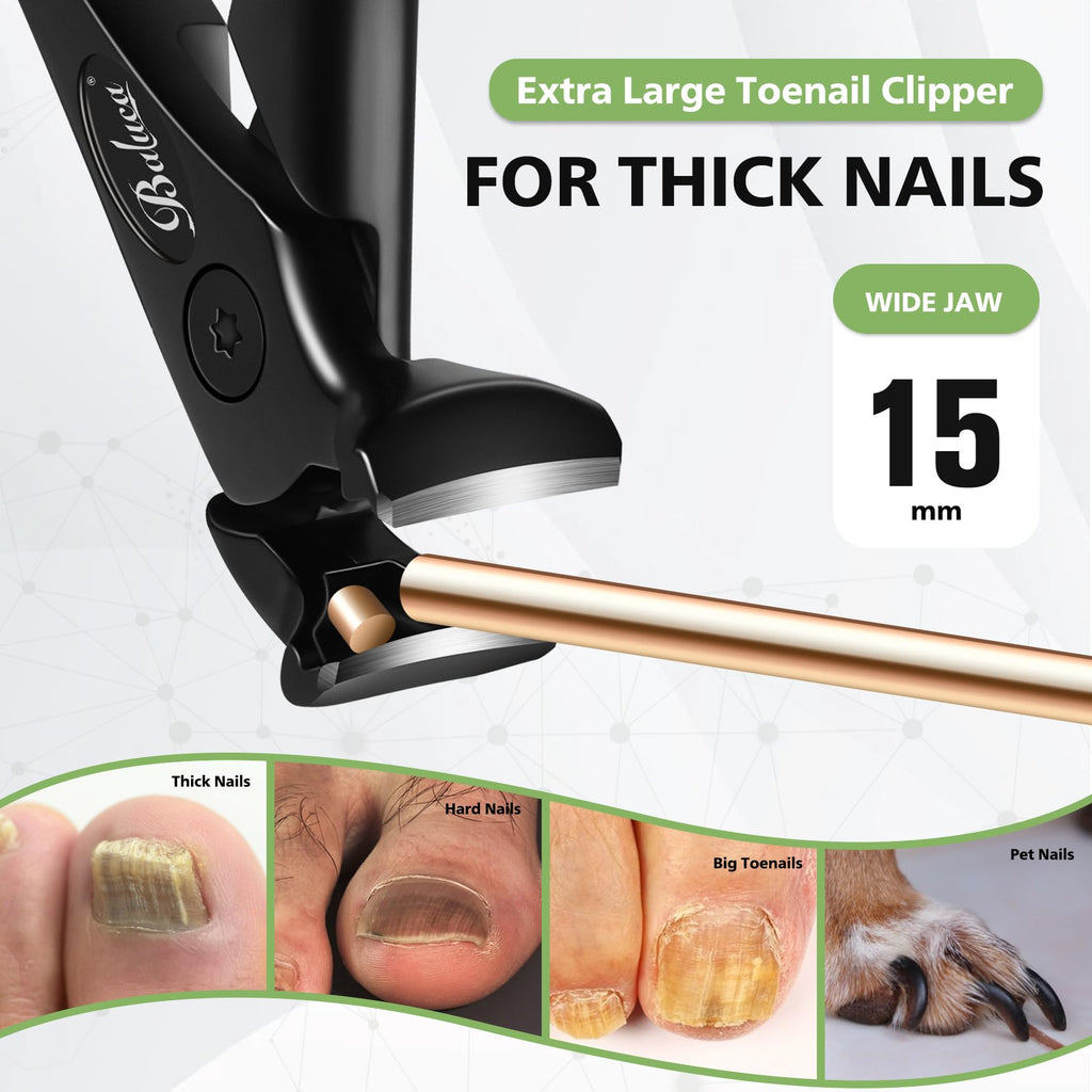 BALUCA Ergonomic Nail Clipper for Thick Toenails and Fingernails