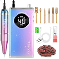 Melodly Professional Rechargeable Electric Nail Drill File Kit, 40000 RPM