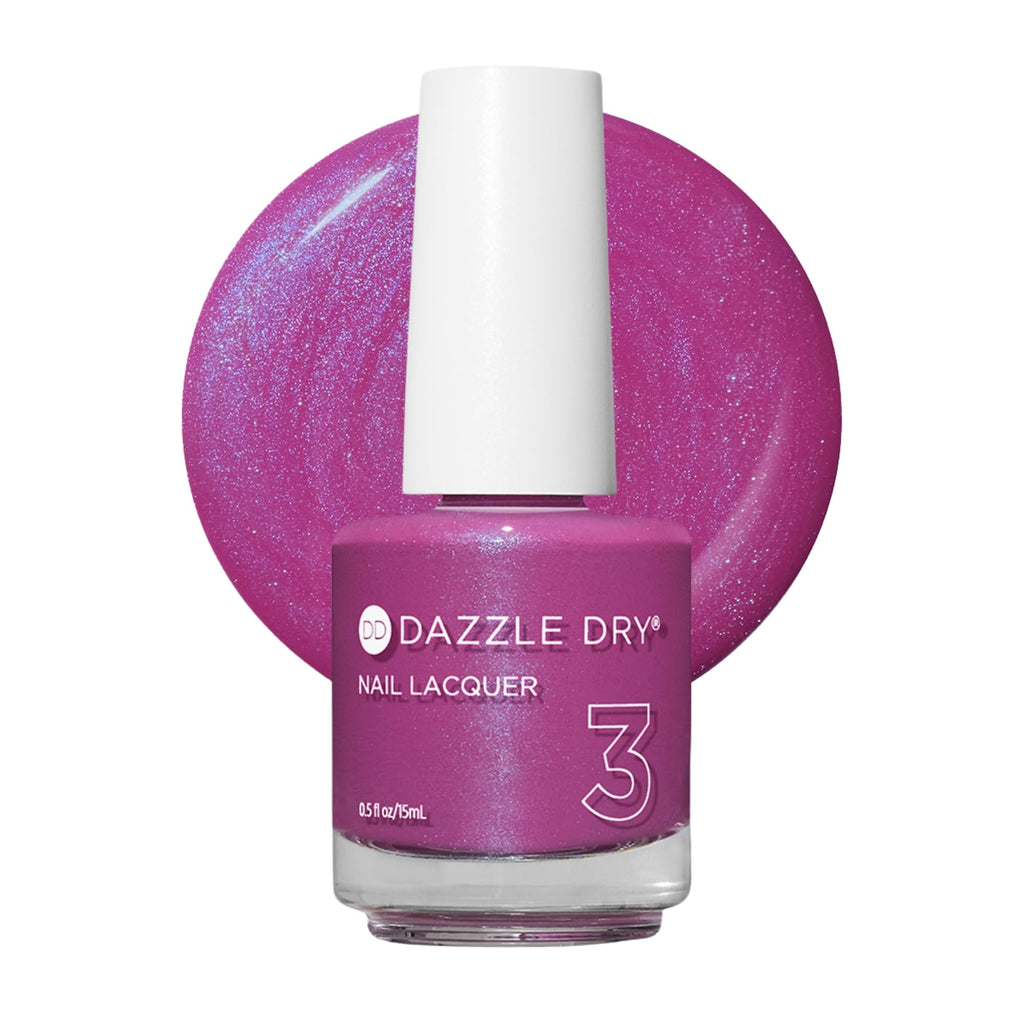 Dazzle Dry Nail Lacquer Step 3 – Mulberry, Purply Pink Shimmer, 0.5 fl oz