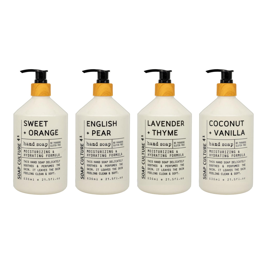 Home & Body Company Soap Culture 41 Hand Soap Collection, 4 Pack
