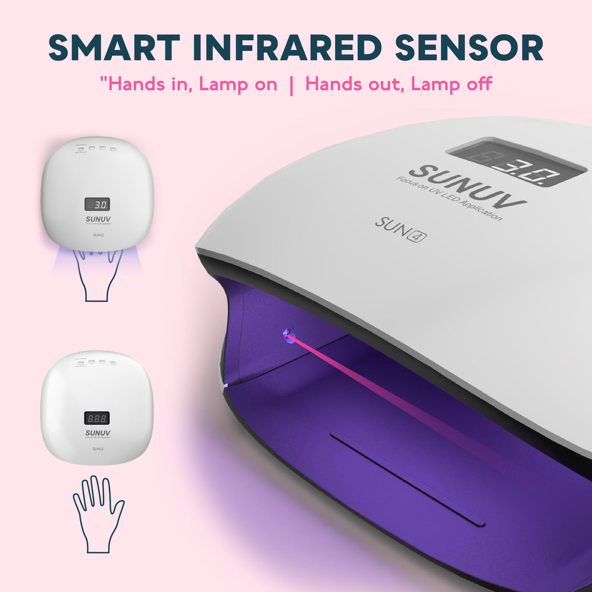 SUNUV UV LED Nail Lamp for Gel Polish with LCD Display