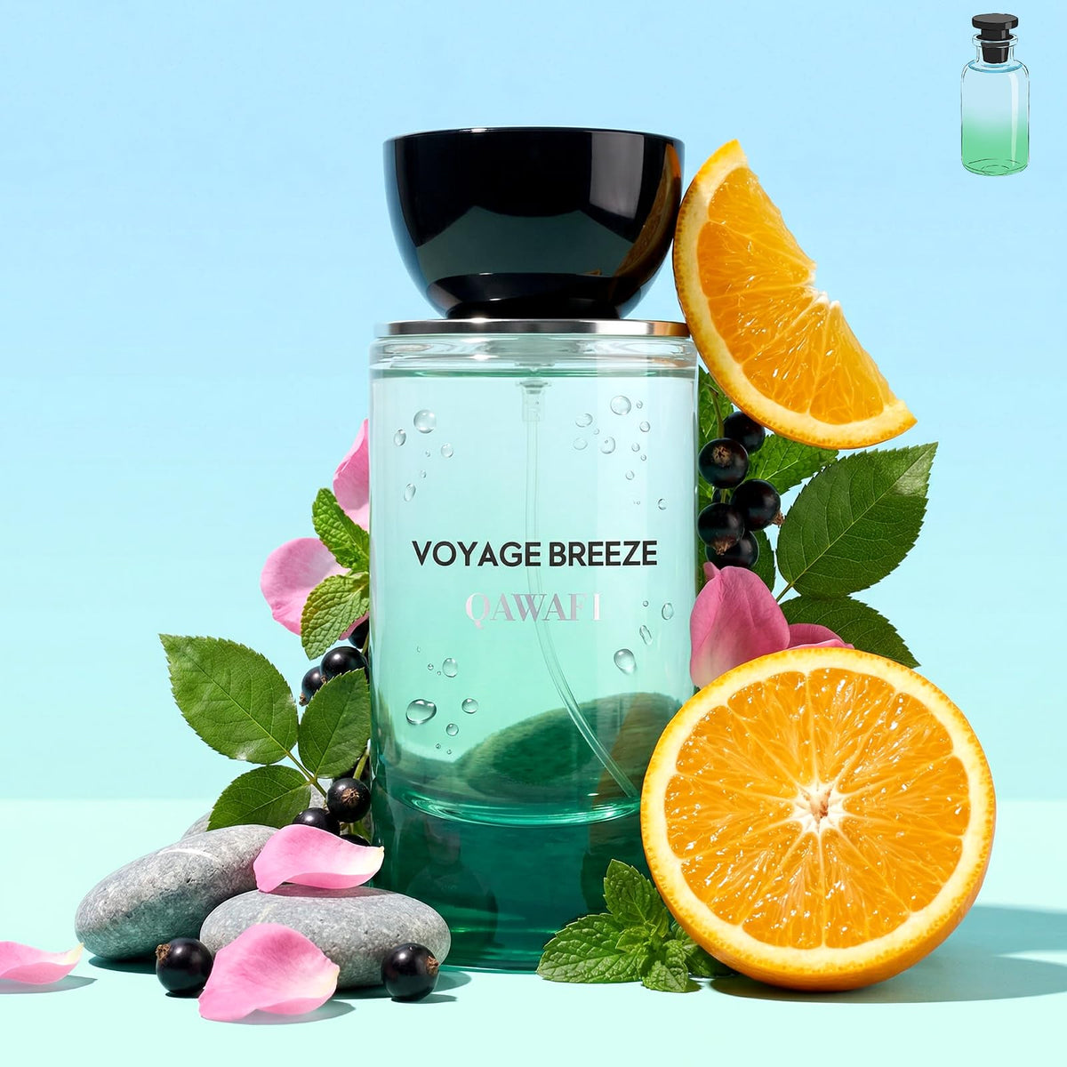 Voyage Breeze Eau de Parfum Spray for Women and Men, Citrus Mint