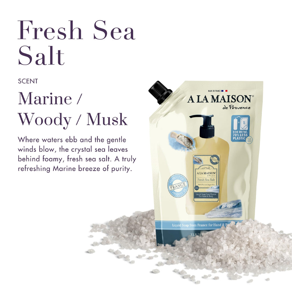 A LA MAISON French Liquid Hand Soap, Fresh Sea Salt