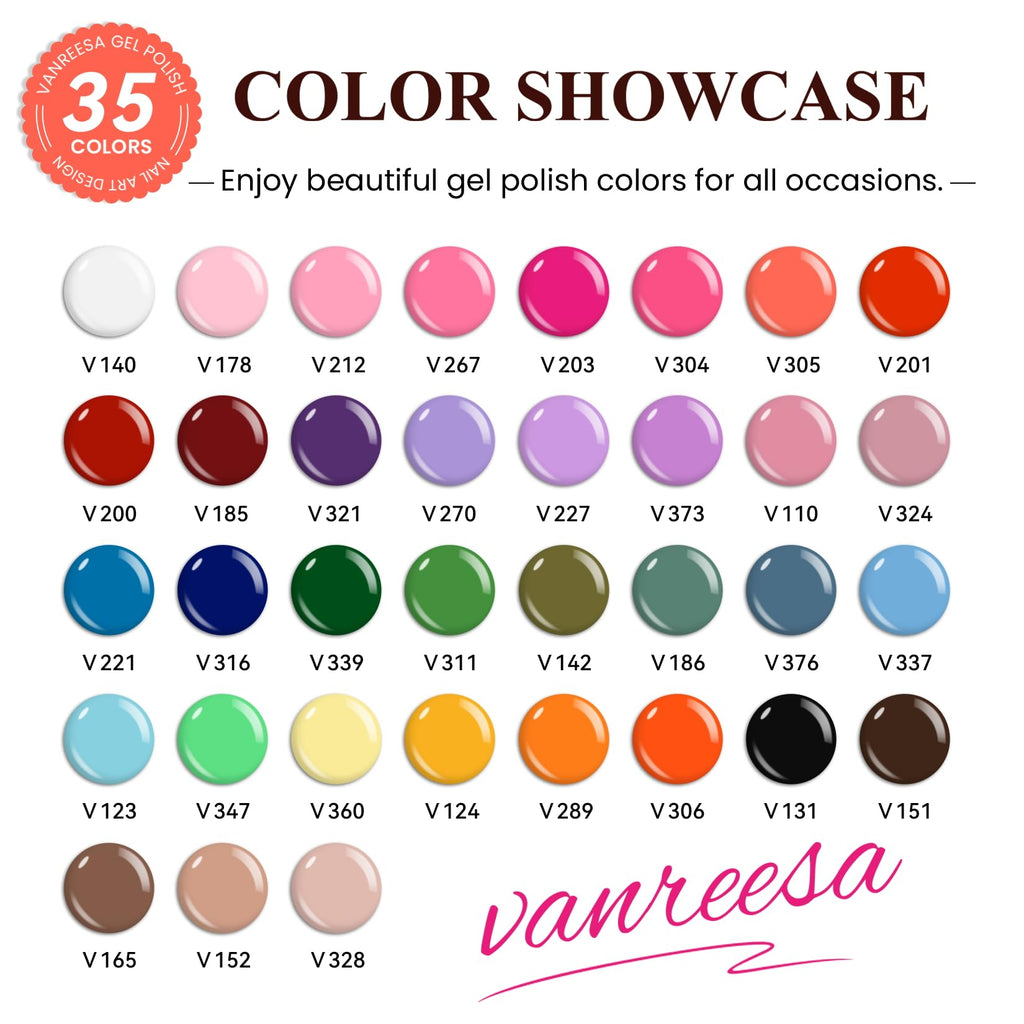 VANREESA Gel Nail Polish Kit for DIY Manicures
