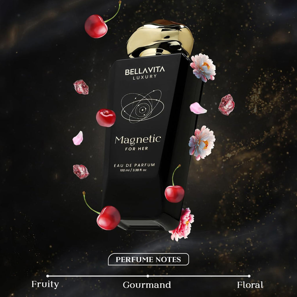 Bellavita Magnetic Eau de Parfum for Women, Floral-Gourmand