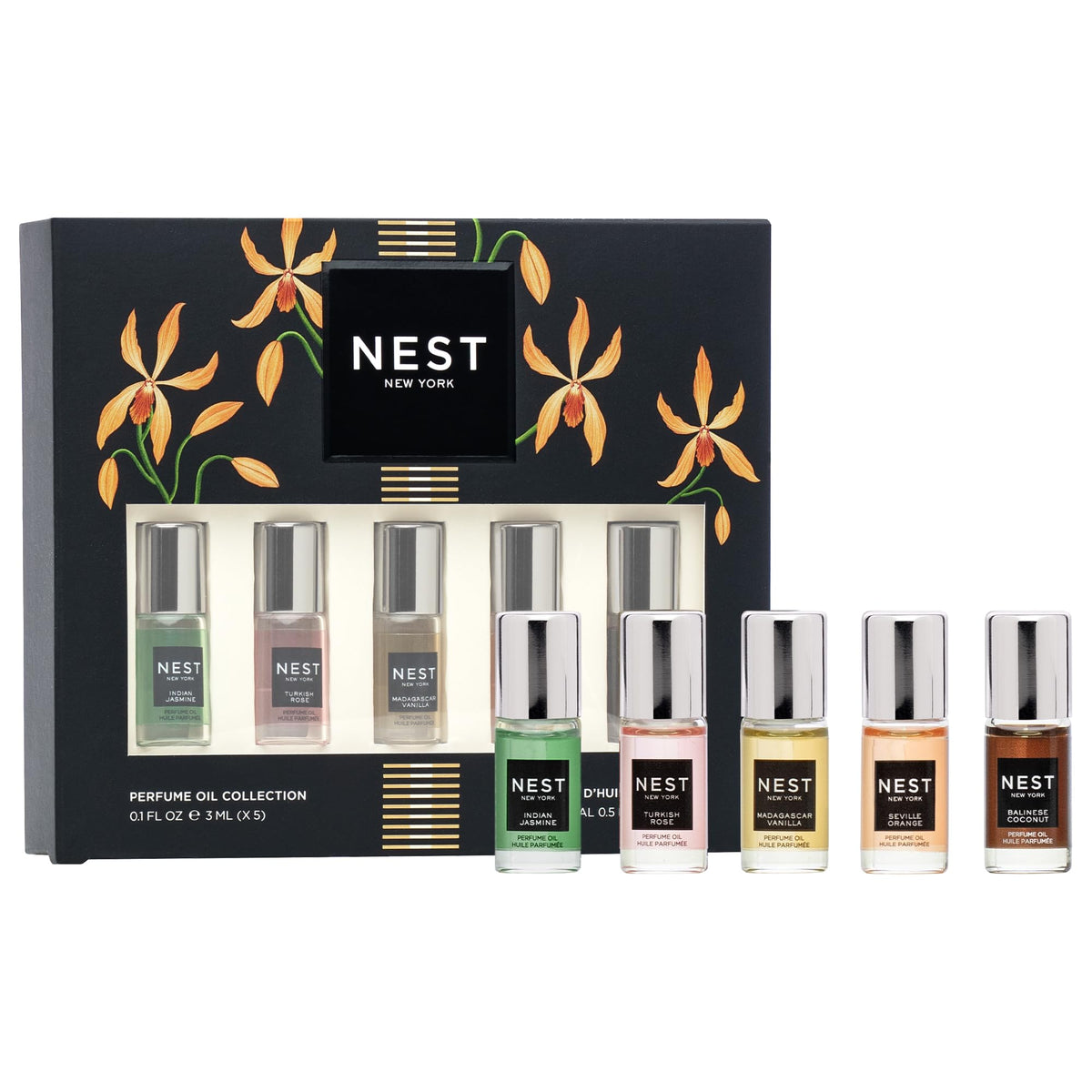NEST New York Perfume Oil Discovery Set with 5 Rollerball Fragrances