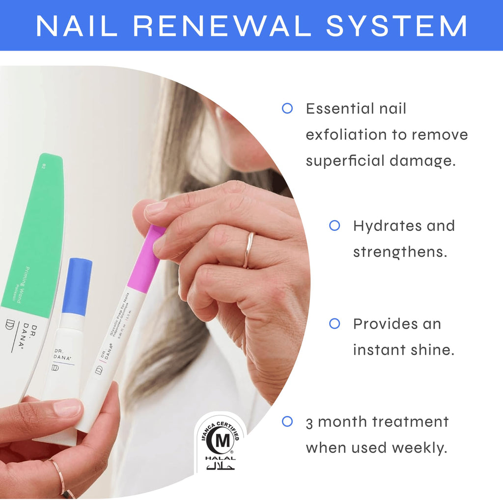 Dr. Dana Nail Repair Kit with Glycolic Acid for Stronger, Shiny Nails