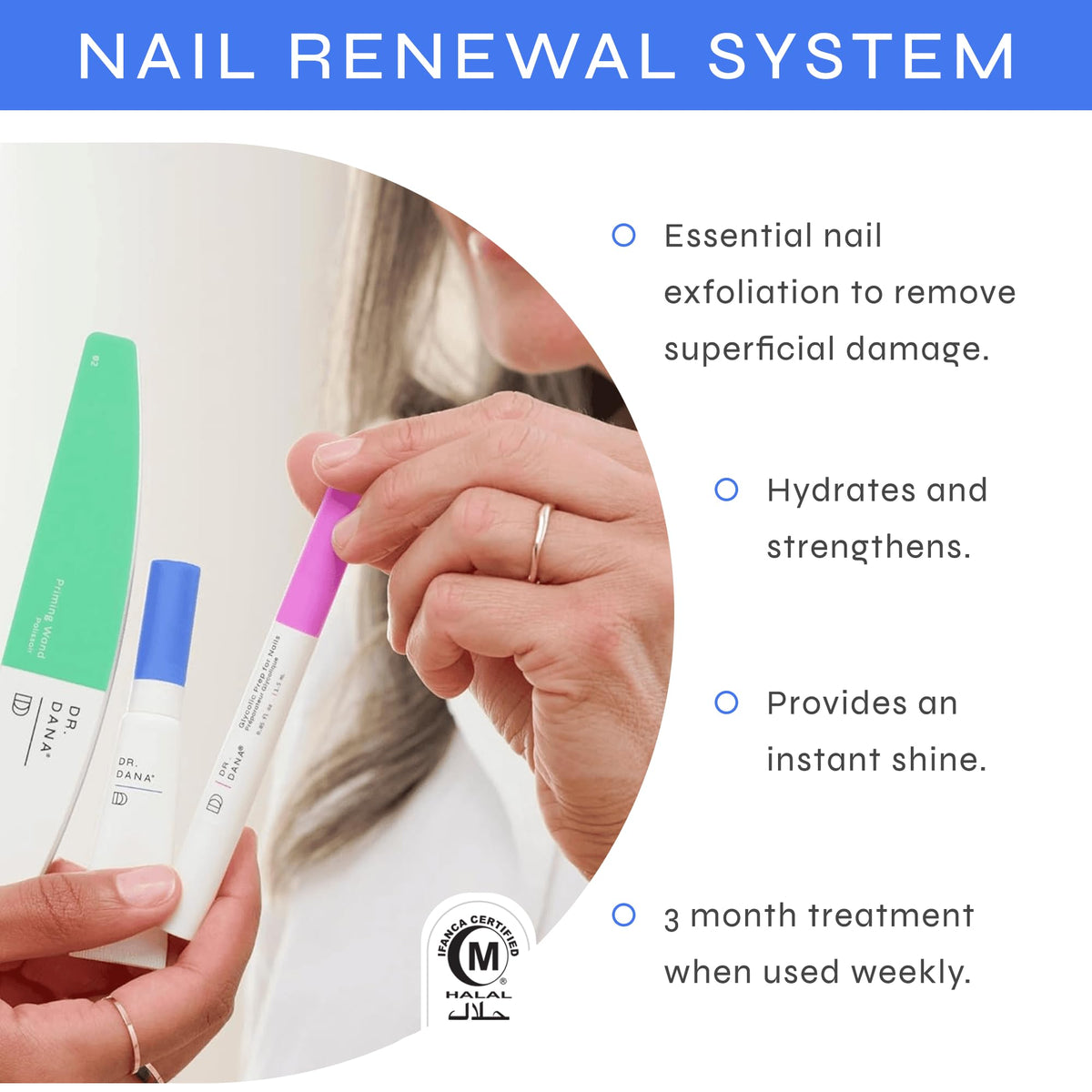 Dr. Dana Nail Repair Kit with Glycolic Acid for Stronger, Shiny Nails