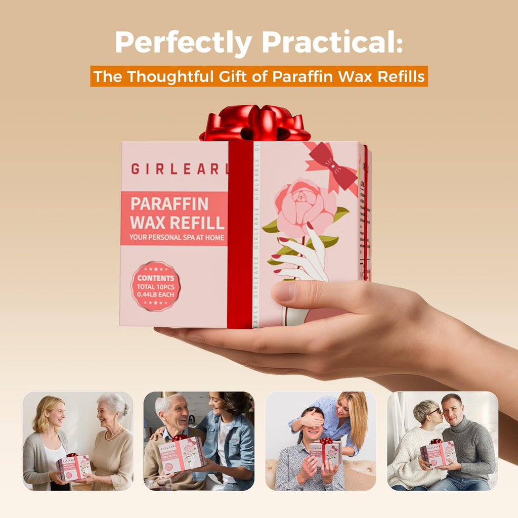 GIRLEARLE Unscented Paraffin Wax Refills for Hands and Feet