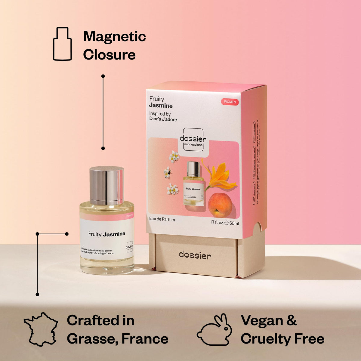 Dossier Fruity Jasmine Eau de Parfum for Women - 1.7 fl oz