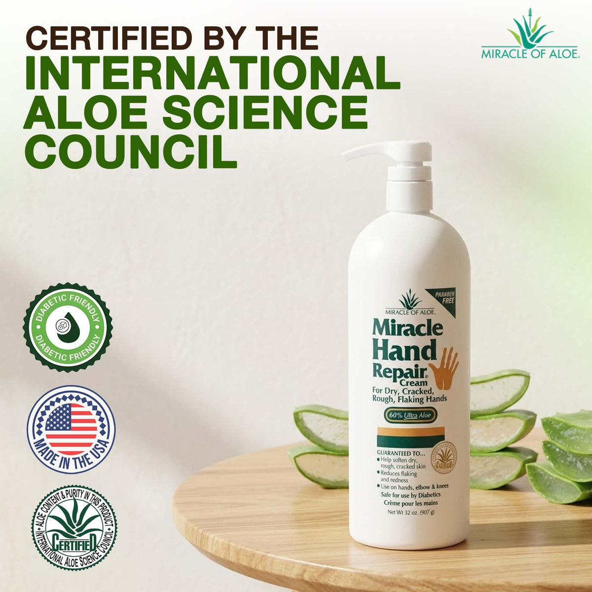 Miracle Hand Repair Cream with 60% Aloe Vera