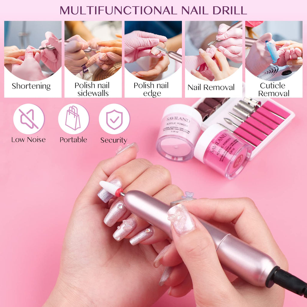 Saviland Acrylic Nail Kit with Drill for Beginners