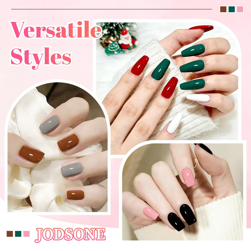 JODSONE 32-Color Quick-Dry Nail Polish Set with Base & Top Coats