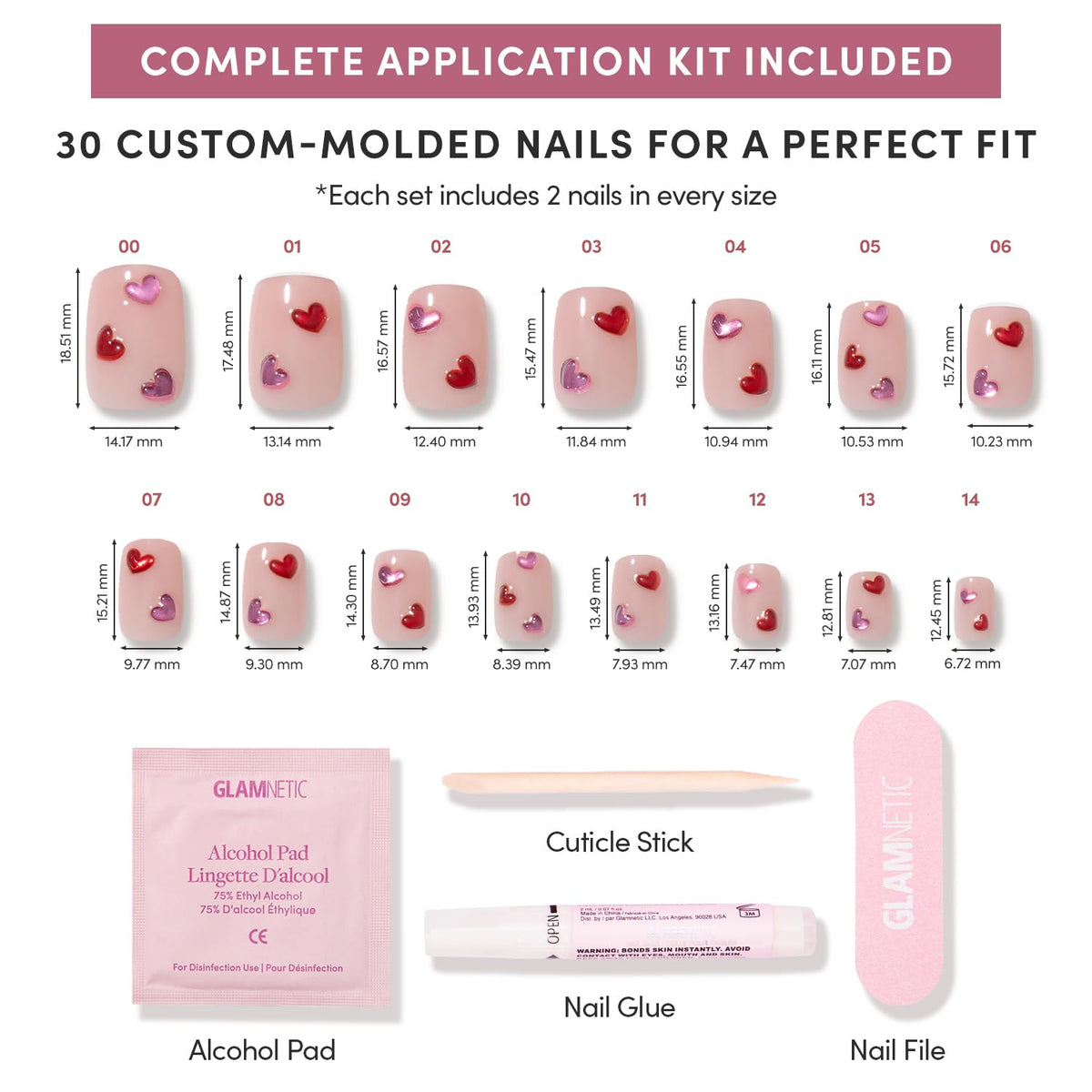 Glamnetic Press-On Nail Kit - Salon-Style Fake Nails